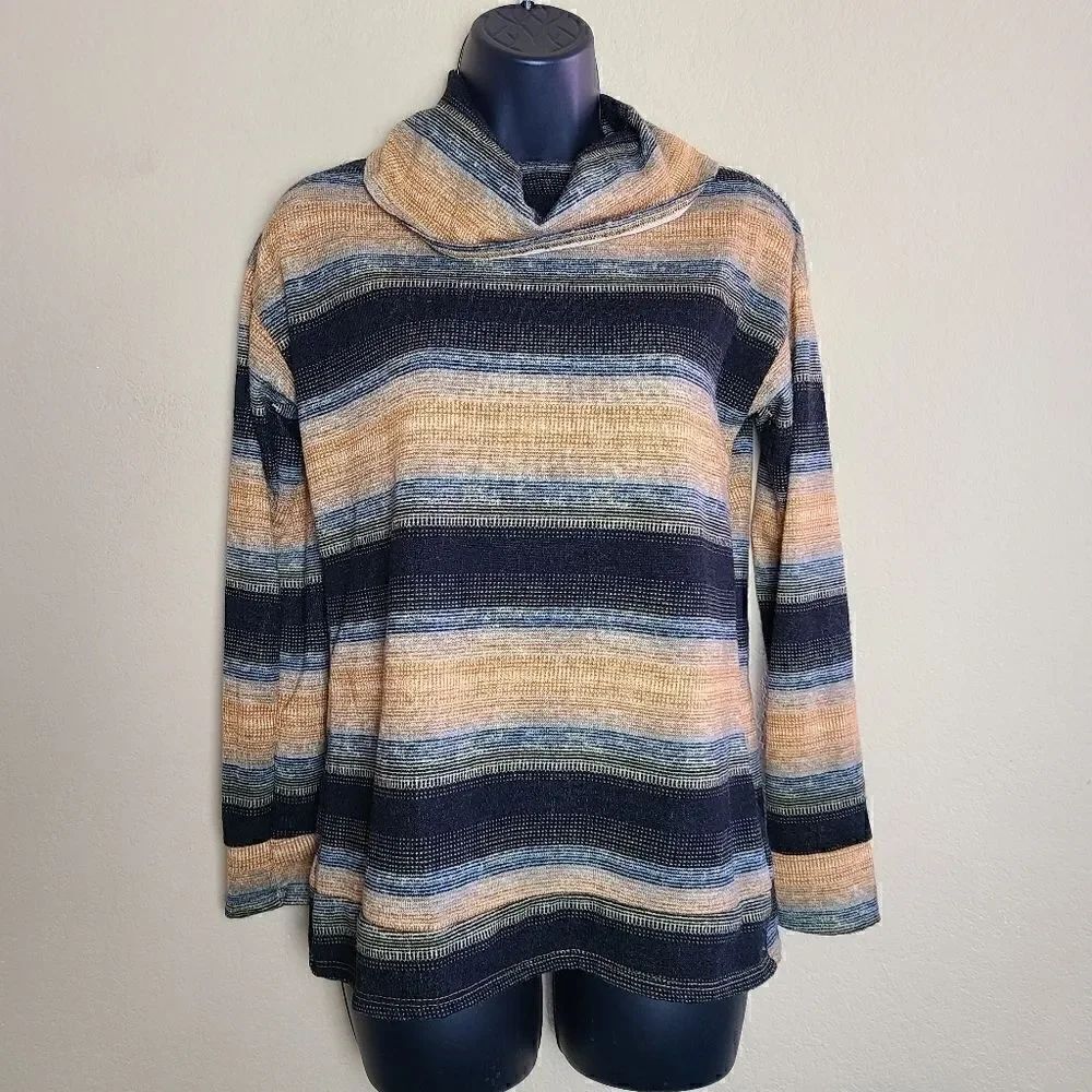 Ginger G Striped Turtleneck